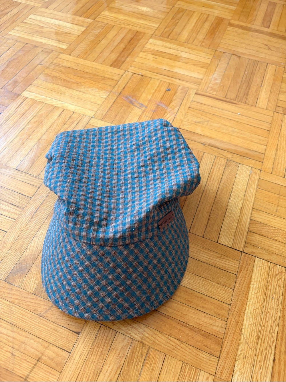 Casualbox x HUHC Seoul Handmade Organic Cotton Gingham Cloche Sun Hat